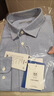 海瀾之家（HLA）長(cháng)袖襯衫男牛津紡翻領(lǐng)輕商務(wù)純棉襯衣男春秋 藍灰22 L 175/96A 推薦74-80kg 曬單實(shí)拍圖