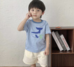 迷你巴拉【植物肌】男女童T恤夏涼感抑菌不悶汗短袖上衣 粉藍 【100%植物纖維】 100 曬單實(shí)拍圖