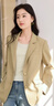 香影休閑黃色小西裝外套女2026春季新款韓版寬松職場(chǎng)顯瘦正肩西服 黃色 M 曬單實(shí)拍圖