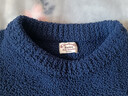馬登女裝美式顆粒絨圈圈毛衣秋季復古套頭軟糯針織衫內搭打底上衣 寶藍 L 曬單實(shí)拍圖