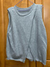 熙世界（sllsky）格雷miu系不規則針織馬甲套裝秋新款毛衫背心襯衫兩件套 銀樺灰 馬甲 M 曬單實(shí)拍圖