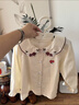 拉夏貝爾拉夏貝爾女童襯衫春裝2026新款女孩可愛(ài)甜美長(cháng)袖上衣兒童休閑襯衣 米色 90 建議身高80-90cm 曬單實(shí)拍圖