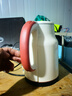 萬(wàn)利達（Malata）燒水壺電熱水壺電水壺便攜家用全自動(dòng)小不銹鋼大容量雙層防燙自動(dòng)斷電 3L 米白色智能保溫 曬單實(shí)拍圖