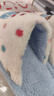 名創(chuàng  )優(yōu)品（MINISO）彩點(diǎn)狗狗卡通趣味毛毛居家鞋女秋冬可愛(ài)棉拖鞋月子鞋白藍38-39 曬單實(shí)拍圖