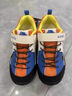 卡特兔兒童運動(dòng)鞋女童鞋子春款童鞋男童軟底防滑跑步鞋戶(hù)外登山鞋 白橙藍黑 28 內長(cháng)17.5cm  腳長(cháng)16.3-16.9 曬單實(shí)拍圖