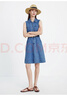 Navigare意大利小帆船無(wú)袖牛仔裙連衣裙女士2026年夏季新款休閑襯衫中裙子 復古藍 M 曬單實(shí)拍圖