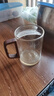 華明富光耐高溫玻璃茶杯高硼硅材質(zhì)綠茶杯月牙過(guò)濾一體泡茶杯家用木把杯子 木把月牙杯【無(wú)蓋】送杯 450ml 曬單實(shí)拍圖