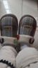 名創(chuàng  )優(yōu)品（MINISO）半包跟棉拖鞋加絨保暖居家室內拖鞋厚底防滑秋冬 藍格底 40-41 曬單實(shí)拍圖