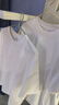 棉致t恤男純棉舒適短袖兩件套純色百搭潮流情侶上衣 白+白 XL 曬單實(shí)拍圖