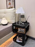 伊思家輕奢客廳沙發(fā)邊幾邊柜現代簡(jiǎn)約床頭柜子鐵藝創(chuàng  )意床頭小茶幾小桌子 耀夜黑30*30*54【加厚碳鋼】 曬單實(shí)拍圖