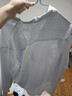 優(yōu)衣庫女裝棉質(zhì)寬松襯衫/長(cháng)袖襯衣26春夏新款483880 60 淺藍色(條紋) M 曬單實(shí)拍圖