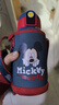 迪士尼（Disney）兒童保溫杯帶溫度顯示智能水杯吸管杯寶寶杯子溫顯米老鼠保暖杯 米奇綠溫度顯示 650ml +兩用 曬單實(shí)拍圖