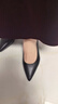 康莉（COMELY）粗跟高跟鞋女春季新款羊皮時(shí)尚優(yōu)雅百搭通勤職業(yè)工作鞋 黑色 37 曬單實(shí)拍圖