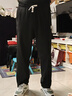 回力（Warrior）褲子男休閑褲男春秋季寬松褲子男款系帶直筒百搭顯瘦運動(dòng)褲男 曬單實(shí)拍圖