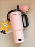 萬(wàn)家全新款高顏值冰霸杯大容量不銹鋼保溫杯女生辦公室吸管杯水杯杯子 桃子慕斯720ml+星星掛件 曬單實(shí)拍圖