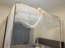 無(wú)印良品A類(lèi)帳紗家用嬰兒防摔圍欄蚊帳 三開(kāi)門(mén)1.8×2米元氣灰【支架加固】 曬單實(shí)拍圖