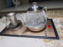 益茶福全自動(dòng)上水電熱水壺底部上水嵌入式電茶爐燒水壺燒水一體機玻璃煮茶壺保溫泡茶壺開(kāi)水壺 1L 保溫玻璃套裝SQ-008金色 曬單實(shí)拍圖