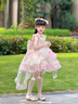G.duck小黃鴨童裝洛麗塔公主裙女童裙子夏季兒童生日禮服女孩蓬蓬連衣裙 粉色裙子加拖尾 110 （建議身高100cm 4-5歲）cm 曬單實(shí)拍圖