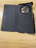 皮皮殼【360新升級】適用于華為MateX6雙中軸保護360°全包防摔腕帶華為x6手機殼真皮翻蓋曜石黑保護套 曬單實(shí)拍圖