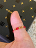 中宋珠寶黃金金珠金豆紅黑色編繩戒指足金999對戒情侶款生日禮物 0.08g;金珠紅編繩·女款戒指【禮盒禮袋】 曬單實(shí)拍圖