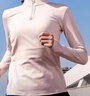 迪卡儂運動(dòng)跑步戶(hù)外保暖女士t恤速干半拉鏈長(cháng)袖打底衣肉粉色-5195485 曬單實(shí)拍圖