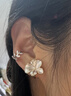 Qlady花朵耳夾女無(wú)耳洞耳環(huán)輕奢高端耳骨夾氣質(zhì)高級感耳釘耳飾生日禮物 曬單實(shí)拍圖