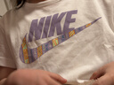 NIKE 耐克童裝大LOGO短袖T恤2025年夏季女童背后扭結設計兒童休閑上衣 曬單實(shí)拍圖