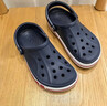 卡駱馳（CROCS）貝雅卡駱班洞洞鞋|205089 黑/白-066 41/42(260mm) 曬單實(shí)拍圖
