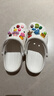 卡駱馳（CROCS）貝雅洞洞鞋男鞋女鞋輕便耐磨一腳蹬拖鞋休閑鞋百搭花園鞋|10126 白-100 36 /37(220mm) 曬單實(shí)拍圖