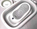 iuu嬰兒洗澡盆兒童浴盆大號寶寶可折疊可坐可躺浴架臉盆套餐 【官方補貼】浴盆+可調節浴架+臉盆-北歐灰 材質(zhì)：食品級PP原料，無(wú)添加回料 曬單實(shí)拍圖