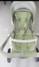 優(yōu)樂(lè )博（ULOP）嬰兒推車(chē)0-6歲用折疊可坐可躺帶減震溜娃車(chē)神器超輕便寶寶推車(chē) 豪華4防皮質(zhì)頂篷嬰兒車(chē)-薄荷綠 曬單實(shí)拍圖
