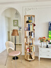 小匠材實(shí)木旋轉書(shū)架置物架立式落地一體靠墻可移動(dòng)書(shū)架多層置物架六層 曬單實(shí)拍圖