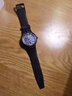 適用于斯沃琪Swatch機械男士配件SVGK402 403 SVGK406 409橡膠硅膠表帶 黑色 曬單實(shí)拍圖