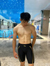 浩沙（hosa）泳褲男專(zhuān)業(yè)競技游泳褲男款成人五分泳褲游泳訓練 黑色 L 曬單實(shí)拍圖