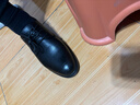 海瀾之家（HLA）2026新款透氣牛皮鞋男上班面試休閑結婚新郎鞋時(shí)尚增高德比鞋子男 黑色（HAAPXM4DBG576） 42 （尺碼偏大一碼，拍小一碼） 曬單實(shí)拍圖