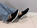颯望正宗老北京布鞋男女高檔新款一腳蹬軟底防滑老人夏季透氣牛津千層 黑牛筋底【升級耐磨款-艾草除臭】 2026全新升級 36 曬單實(shí)拍圖
