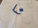 自巧小個(gè)子高彈九分白色牛仔褲女2025夏季新款直筒褲高腰顯瘦褲子 雅白色 XS （尺碼：2） 曬單實(shí)拍圖