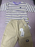 嘟嘟家兒童T恤春裝男童春季打底衫內搭女童條紋休閑上衣寶寶春款套頭衫 咖色 90 曬單實(shí)拍圖
