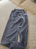 米婭琳 孕婦褲子春秋款外穿闊腿褲寬松抽繩托腹休閑直筒長(cháng)褲孕婦裝春裝 灰色（春秋款） XL（適合120-150斤） 曬單實(shí)拍圖