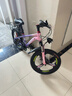 鳳凰官方旗艦店兒童自行車(chē)男女變速青少年學(xué)生山地車(chē)碟剎賽車(chē) 星際 粉紫【變速】后座+LED燈+三刀輪 20寸【適合125-160cm】 曬單實(shí)拍圖