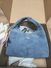 MUVA宋妍霏同款三角飯團手提包單肩斜挎女士小拎包禮物 牛仔藍 曬單實(shí)拍圖
