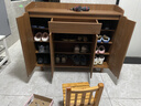 眾淘實(shí)木鞋柜家用門(mén)口入戶(hù)門(mén)玄關(guān)收納柜一體靠墻2026新款樓道走廊鞋架 店長(cháng)推薦【15實(shí)木芯板】120*34*102檀木色 | 約24-28雙 送貨上門(mén)-自行安裝 曬單實(shí)拍圖