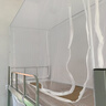 南極人（Nanjiren）學(xué)生宿舍蚊帳0.9x1.9米單人床簾上下鋪通用初高中生住校專(zhuān)用蚊帳 簡(jiǎn)約白無(wú)防塵頂【A類(lèi)帳紗+烤漆支架+風(fēng)扇桿】 適合上鋪【寬90x長(cháng)190x高120cm】加高三開(kāi)門(mén) 曬單實(shí)拍圖