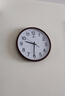 POWER霸王掛鐘表 客廳簡(jiǎn)約掛墻大號時(shí)鐘電子石英鐘35cm木紋色23016J 曬單實(shí)拍圖