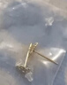 中國黃金（CHINA GOLD）黃金耳釘女士999足金雪花耳釘生日婦女節38女神節禮物送女友老婆 【京速達】足金耳釘約0.8g*甄選禮盒 曬單實(shí)拍圖