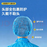 舜選一次性頭套帽子防塵無(wú)塵帽SHB100無(wú)紡布廚房廚師網(wǎng)帽發(fā)套條形帽藍色100只/袋19英寸10克布 曬單實(shí)拍圖