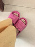 四季可穿拖鞋女居家防滑防臭eva家用室內浴室不臭涼拖鞋外穿 玫紅色 38-39 曬單實(shí)拍圖