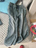 百圖betu女裝秋冬新款牛仔褲洗水高腰顯瘦闊腿褲褲子女2410T92 牛仔色 S 曬單實(shí)拍圖