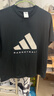 阿迪達斯（adidas）男女同款ADI BB TEE純棉籃球運動(dòng)短袖T恤JX5575 黑色/粉白 XS 曬單實(shí)拍圖