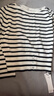 百圖（betu）女裝2026年春季新款針織衫一字領(lǐng)條紋開(kāi)叉打底衫簡(jiǎn)約上衣2602T02 黑白條 L 曬單實(shí)拍圖
